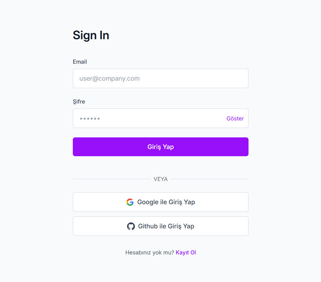 Sign In Page